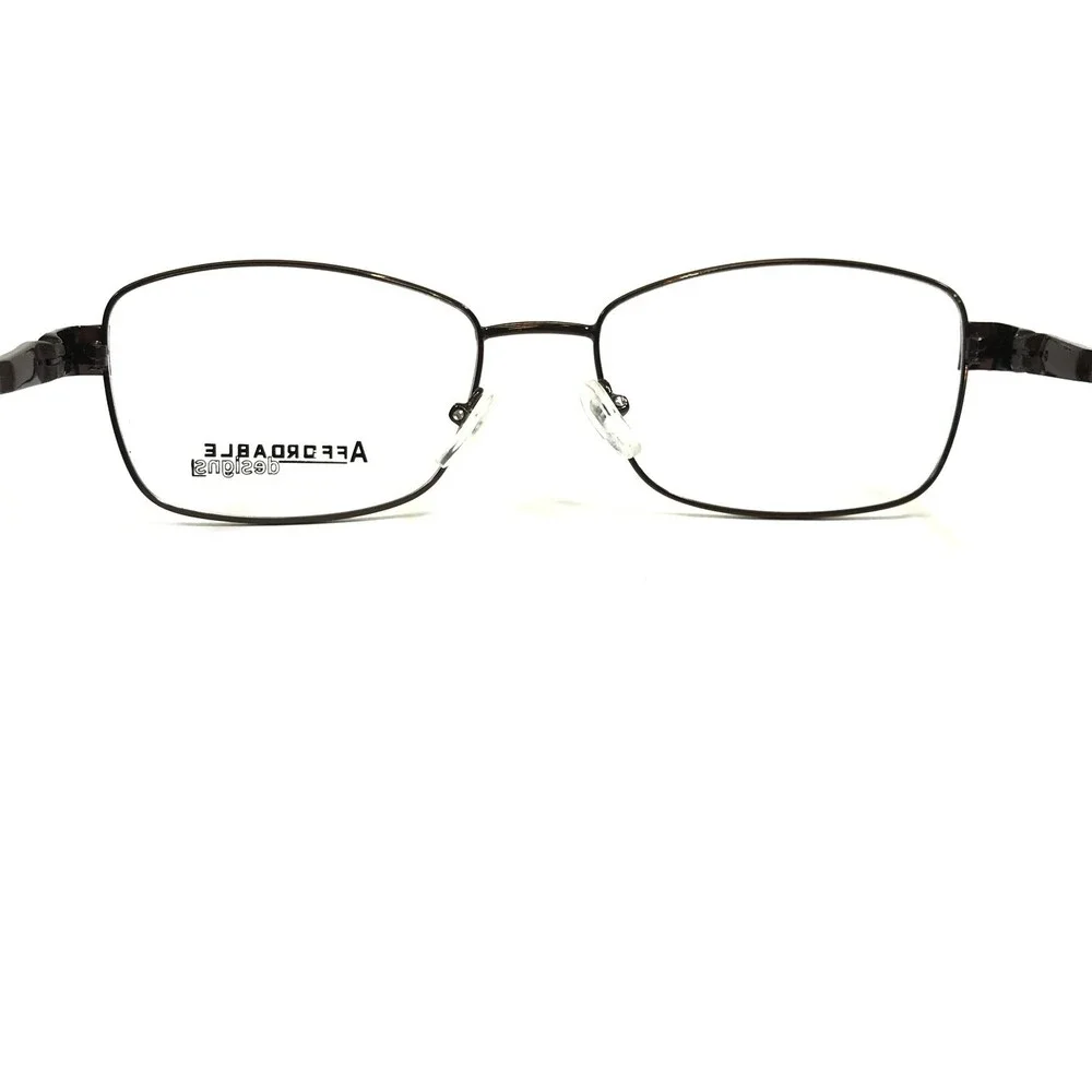 Affordable Design Eyeglasses Frames CYD BROWN Cat Eye Wire Rim 56-17-140
